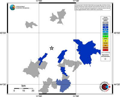 Mappa EMS - territori comuni