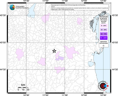 Mappa territorio comunale con almeno 3 questionari