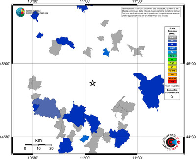 Mappa EMS - territori comuni