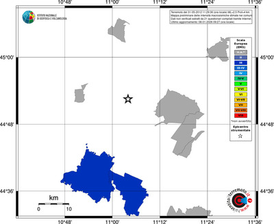 Mappa EMS - territori comuni