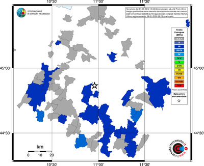 Mappa EMS - territori comuni
