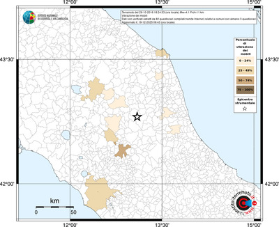 Mappa territorio comunale con almeno 3 questionari