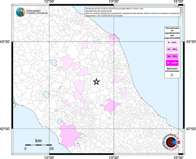 Mappa territorio comunale con almeno 3 questionari