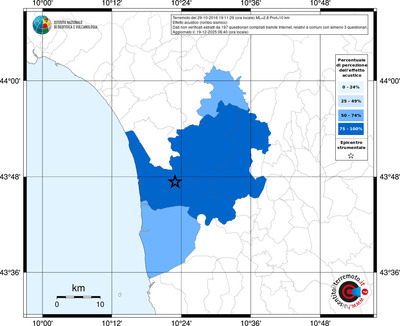 Mappa territorio comunale con almeno 3 questionari