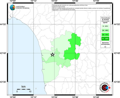 Mappa territorio comunale con almeno 3 questionari