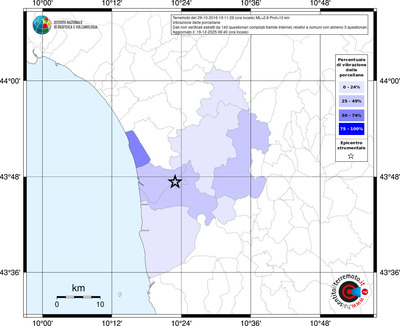 Mappa territorio comunale con almeno 3 questionari