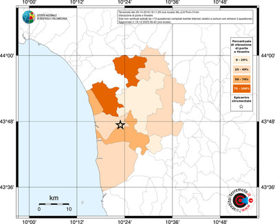 Mappa territorio comunale con almeno 3 questionari