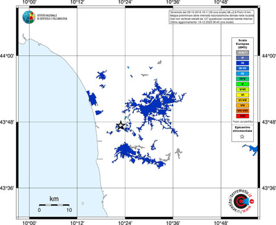 Mappa EMS - territori località