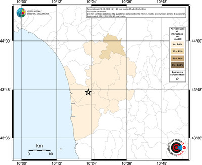 Mappa territorio comunale con almeno 3 questionari