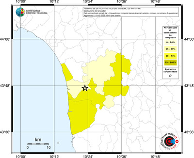 Mappa territorio comunale con almeno 3 questionari