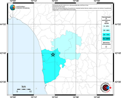 Mappa territorio comunale con almeno 3 questionari