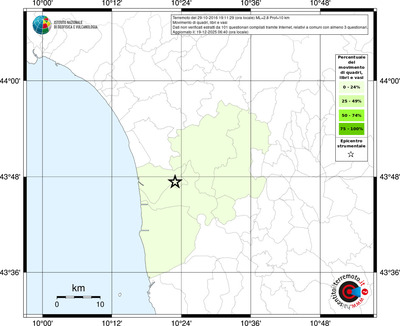 Mappa territorio comunale con almeno 3 questionari