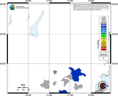 Mappa EMS - territori comuni