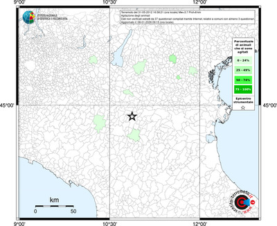 Mappa territorio comunale con almeno 3 questionari