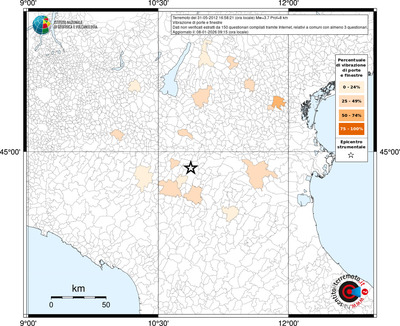 Mappa territorio comunale con almeno 3 questionari