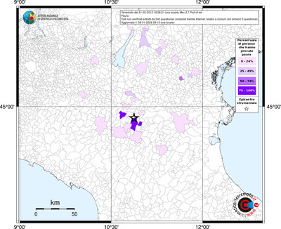 Mappa territorio comunale con almeno 3 questionari