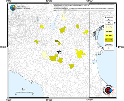 Mappa territorio comunale con almeno 3 questionari