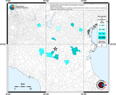 Mappa territorio comunale con almeno 3 questionari