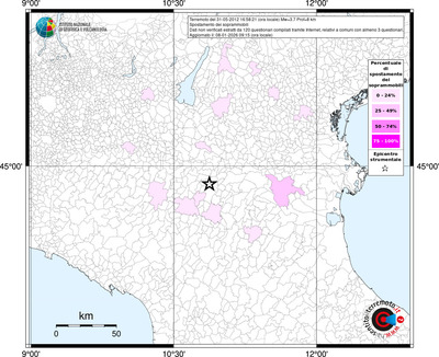 Mappa territorio comunale con almeno 3 questionari