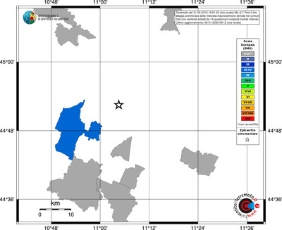 Mappa EMS - territori comuni