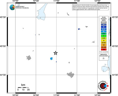 Mappa EMS - territori località