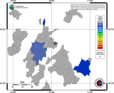 Mappa EMS - territori comuni