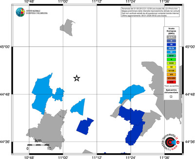 Mappa EMS - territori comuni