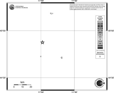Mappa EMS - territori località