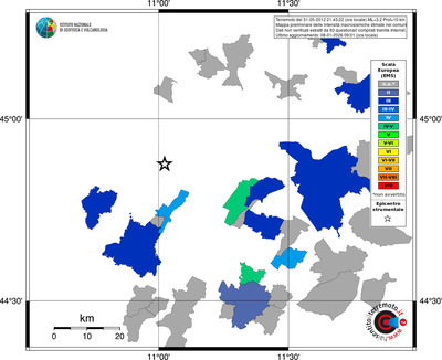 Mappa EMS - territori comuni