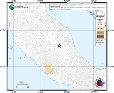 Mappa territorio comunale con almeno 3 questionari