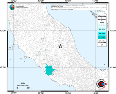 Mappa territorio comunale con almeno 3 questionari