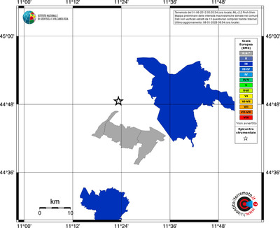 Mappa EMS - territori comuni