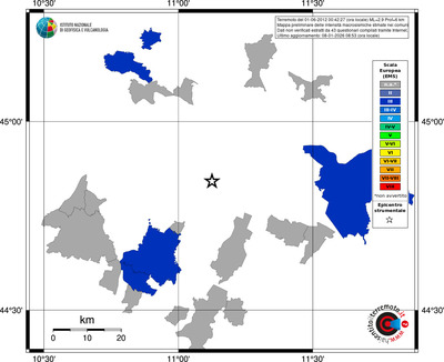 Mappa EMS - territori comuni