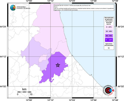 Mappa territorio comunale con almeno 3 questionari