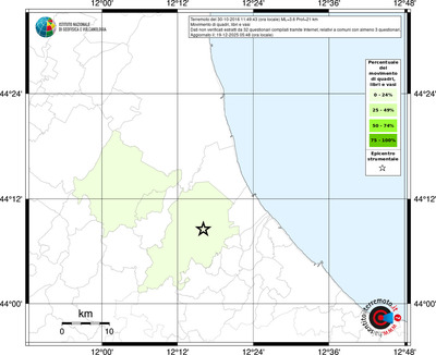Mappa territorio comunale con almeno 3 questionari