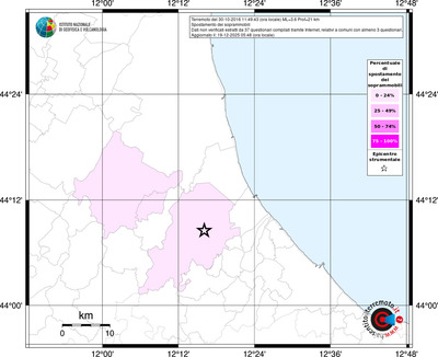 Mappa territorio comunale con almeno 3 questionari
