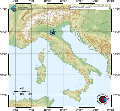 Area di invio delle email agli iscritti