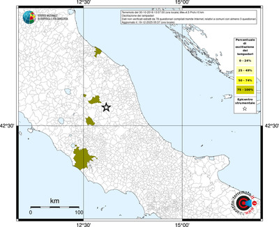 Mappa territorio comunale con almeno 3 questionari