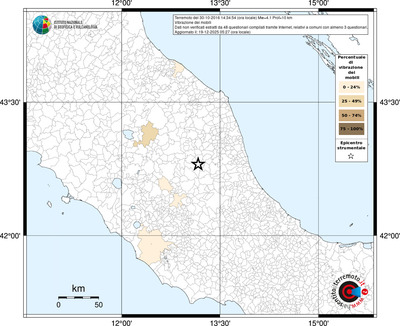 Mappa territorio comunale con almeno 3 questionari
