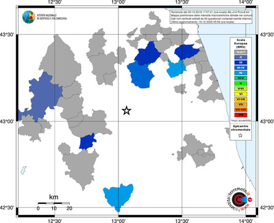 Mappa EMS - territori comuni
