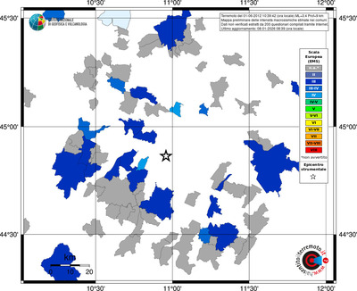 Mappa EMS - territori comuni