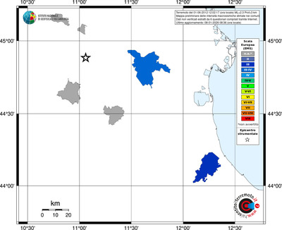 Mappa EMS - territori comuni