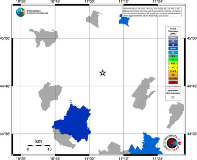 Mappa EMS - territori comuni