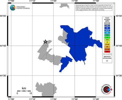 Mappa EMS - territori comuni