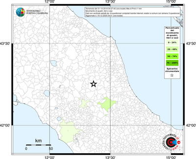 Mappa territorio comunale con almeno 3 questionari