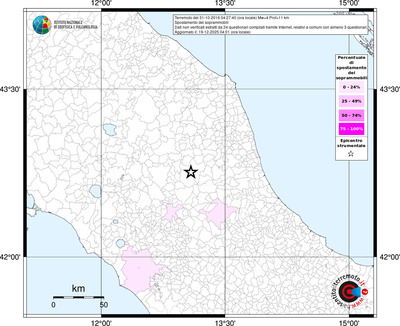Mappa territorio comunale con almeno 3 questionari