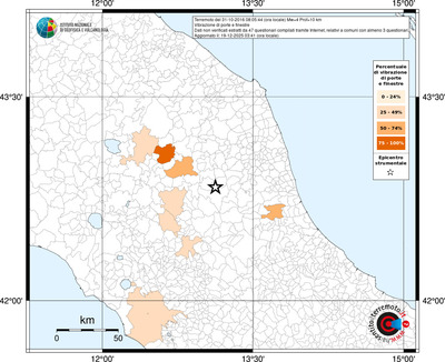 Mappa territorio comunale con almeno 3 questionari