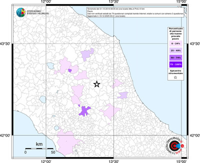 Mappa territorio comunale con almeno 3 questionari