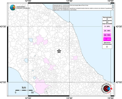 Mappa territorio comunale con almeno 3 questionari