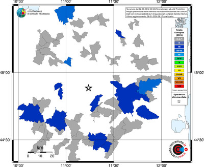 Mappa EMS - territori comuni